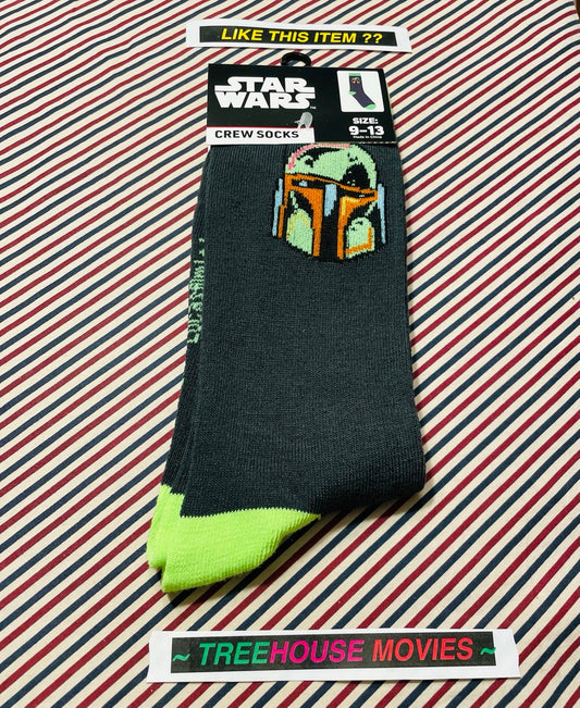 Star Wars Boba Fett Crew Socks New Apparel